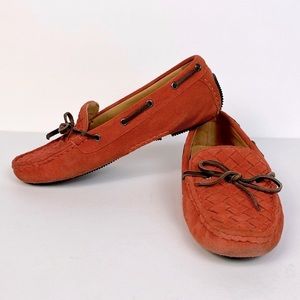 Bottega Veneta pumpkin orange suede Loafers